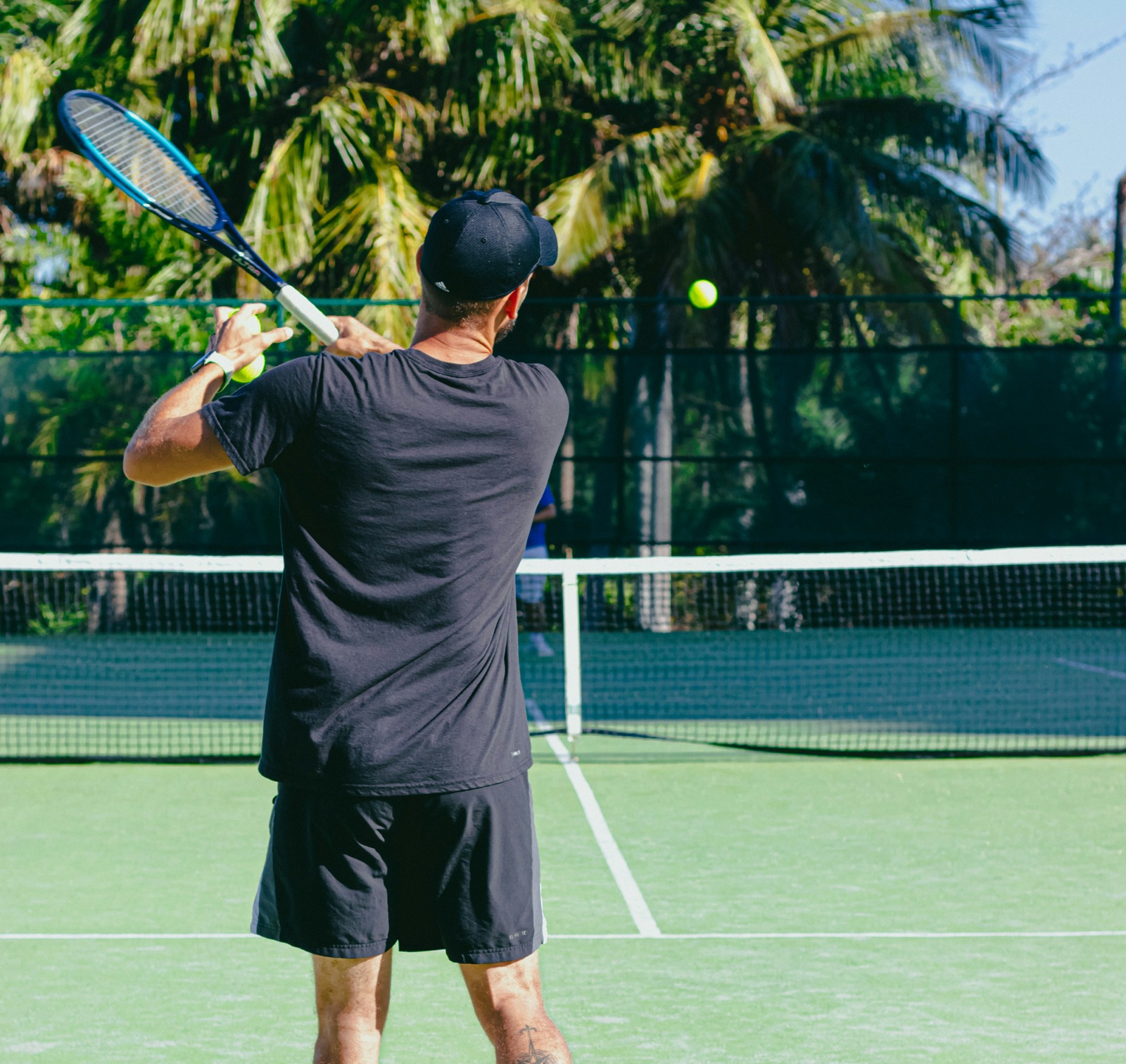 A player driving a forehand